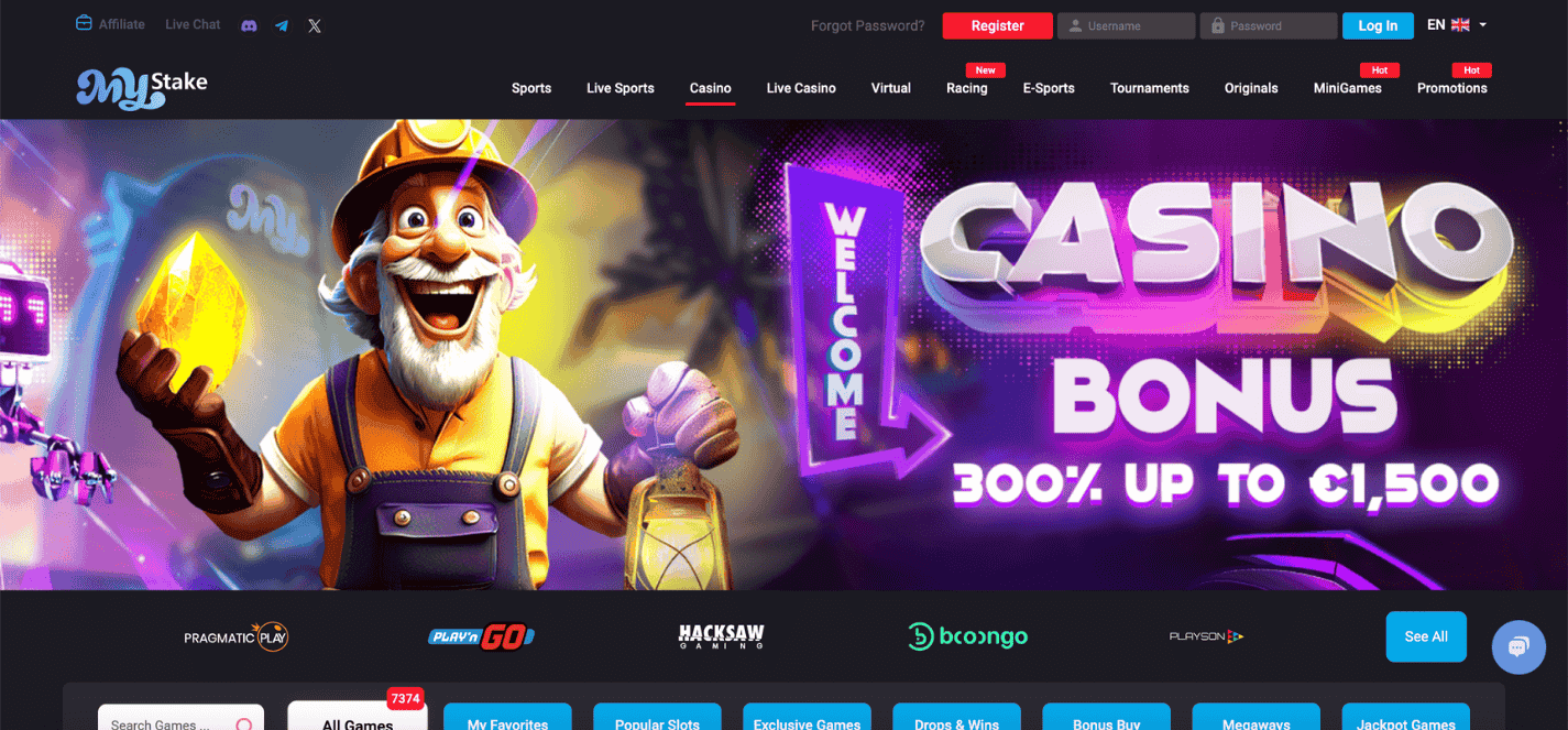 Mystake Casino non GamStop
