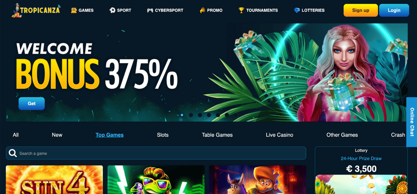 Tropicanza Casino non Gamstop