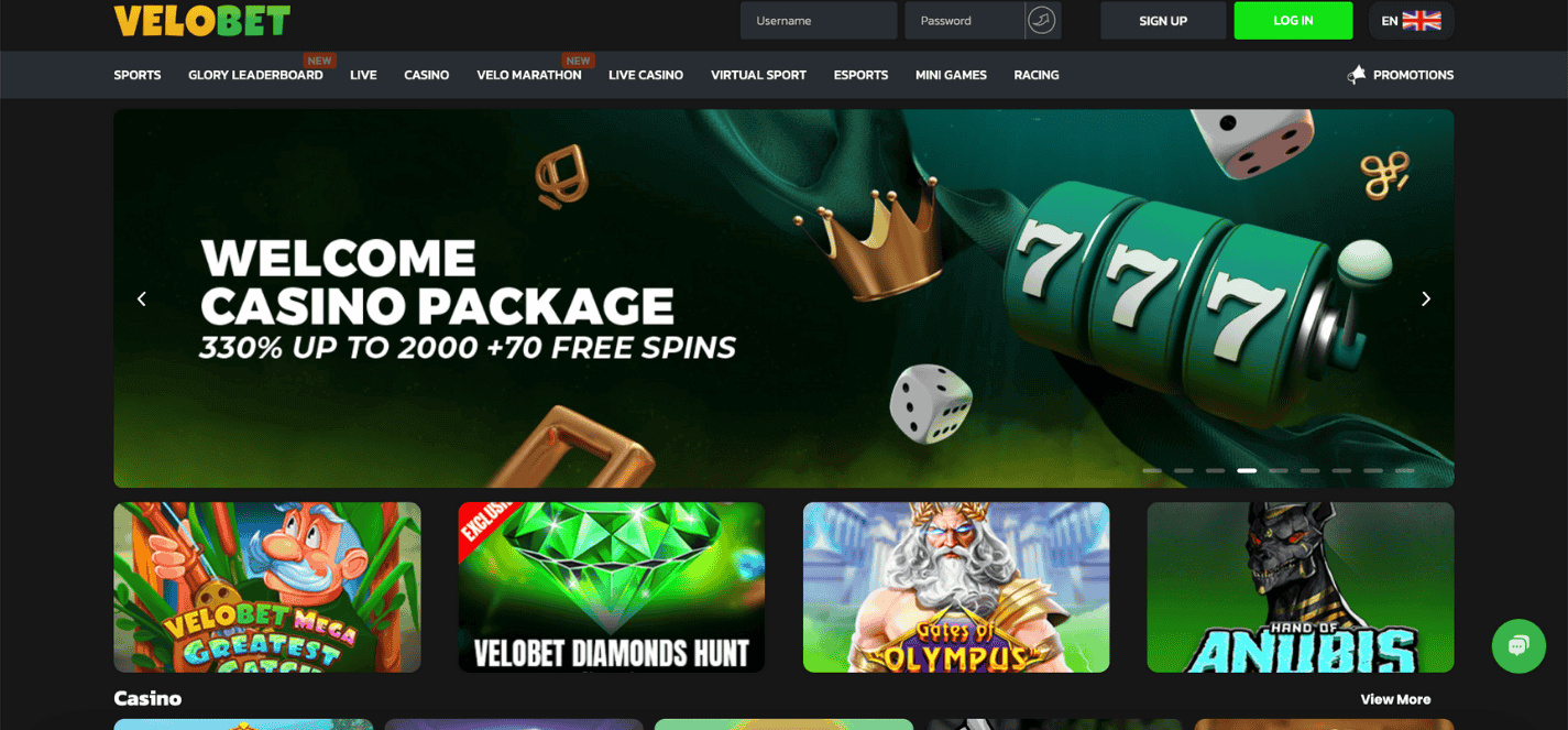 Velobet Casino non Gamstop